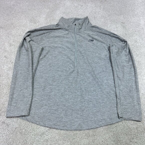 New Balance Activewear Jacket Women’s Gray Long Sleeve 1/2 Zip Size XL - Picture 1 of 11